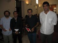 El director del IAJ, el presidente  de Batá y el coordinador del encuentro inauguran VI Jornadas
